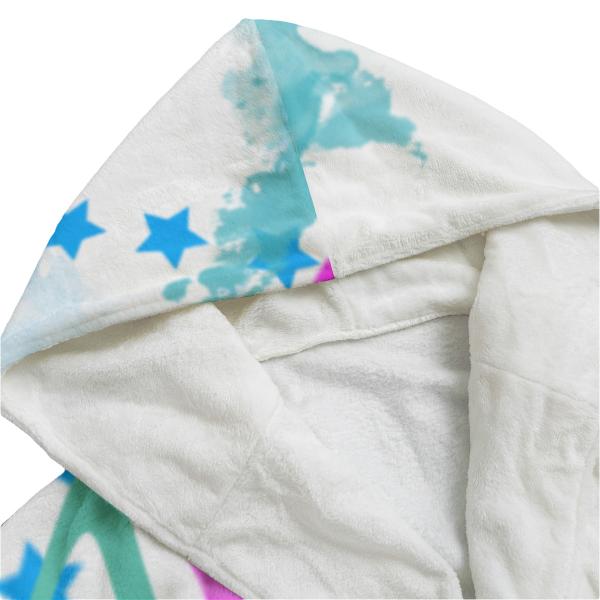 Bunter Bademantel Fido aus Flanell – flauschig & farbenfroh, Größen S–2XL